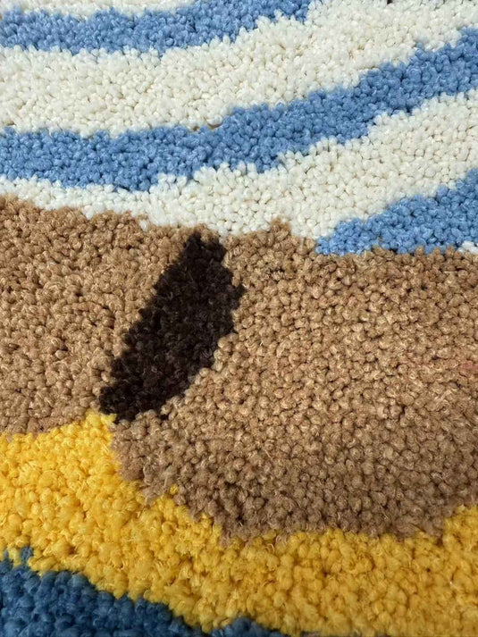 Trendy Skateboarding Dog-shaped Flocked Carpet