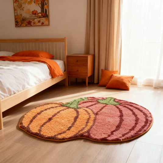 Autumn Pumpkins Tufted Rug | Fall & Halloween Accent Floor Mat - Fucolina