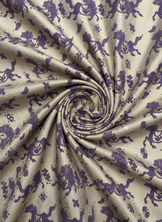 New Chinese Auspicious Beast Pattern Chenille Jacquard Fabric