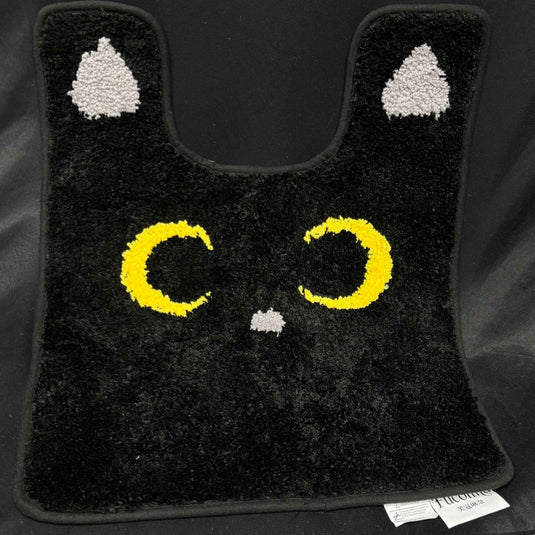 Cute Black Cat - Shaped Flocking Carpe - Fucolina