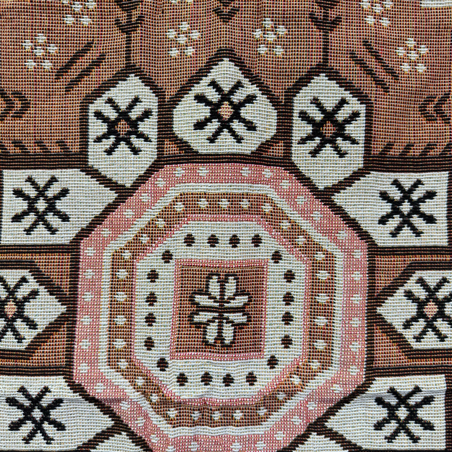 Bohemian Medallion Woven Tapestry Blanket | Persian Style Geometric Wall Decor - Fucolina