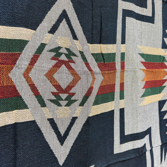 "Sacred Cross" Southwestern Tribal Woven Blanket | Geometric Tapestry Wall Art - Fucolina