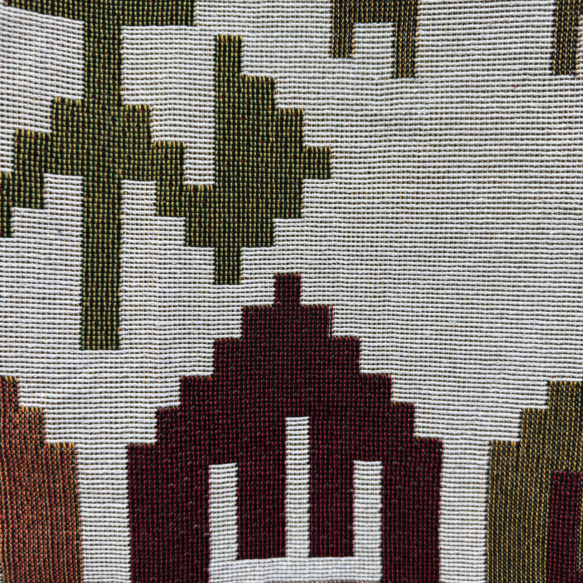 Earthy Geometric Woven Tapestry Blanket | Modern Farmhouse Boho Wall Decor - Fucolina