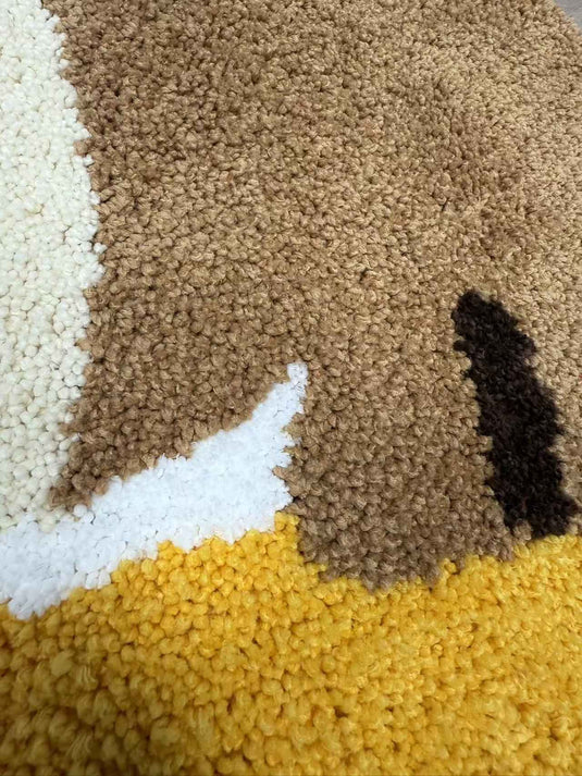 Trendy Skateboarding Dog-shaped Flocked Carpet