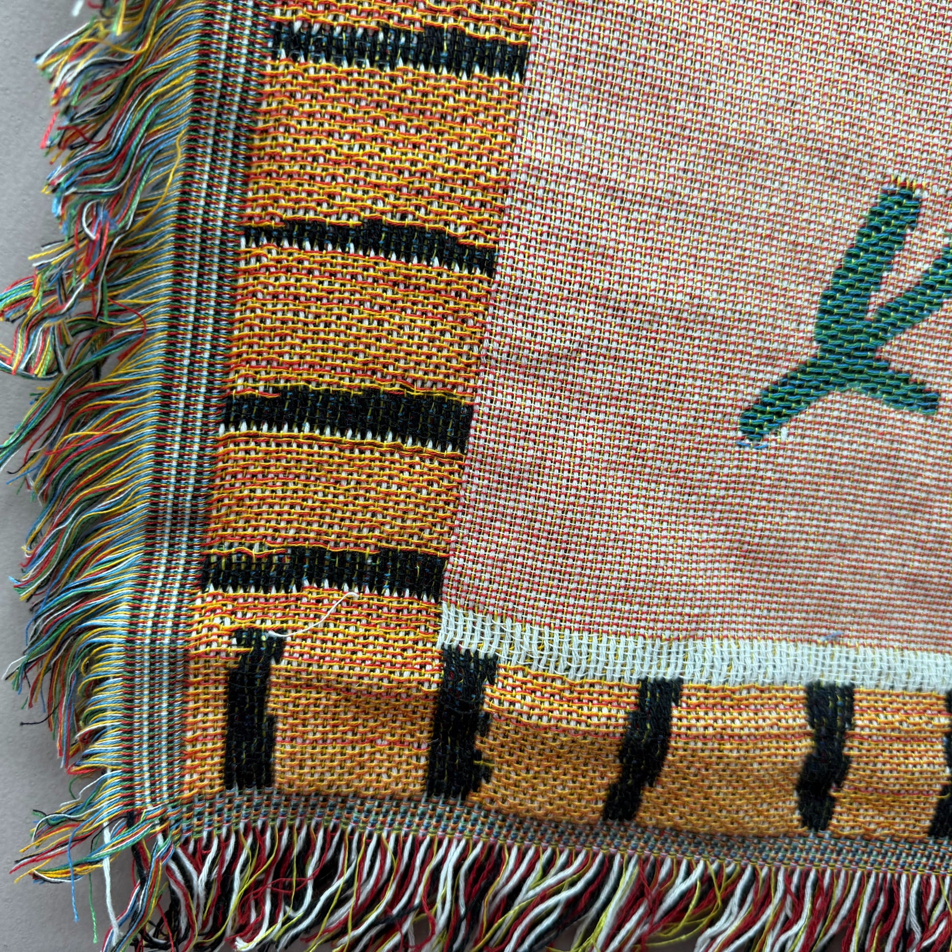 "Jungle Dance" Tiger & Leopard Woven Tapestry | Bohemian Folk Art Blanket - Fucolina