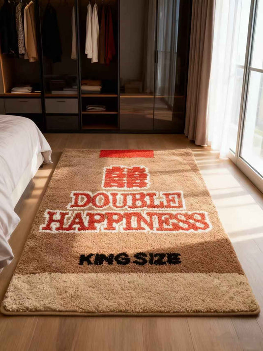 Creative cigarette box shape flocked carpet