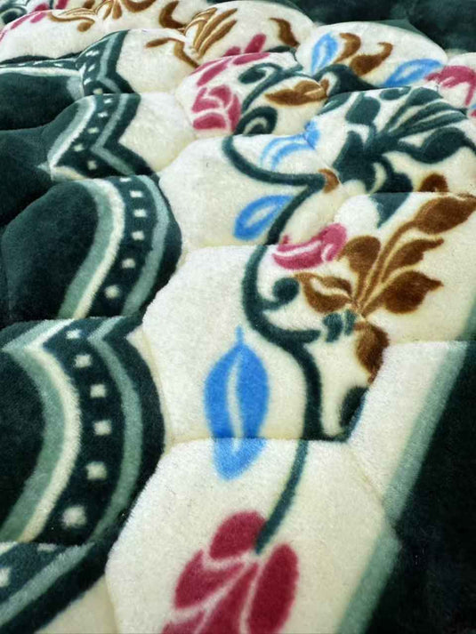 Dark Green Floral Arch Prayer Rug - Fucolina