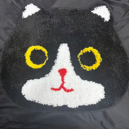 Cute Cat Shaped Tufted Rug | Cartoon Cat Head Mat | Fun & Unique Accent Rug - Fucolina
