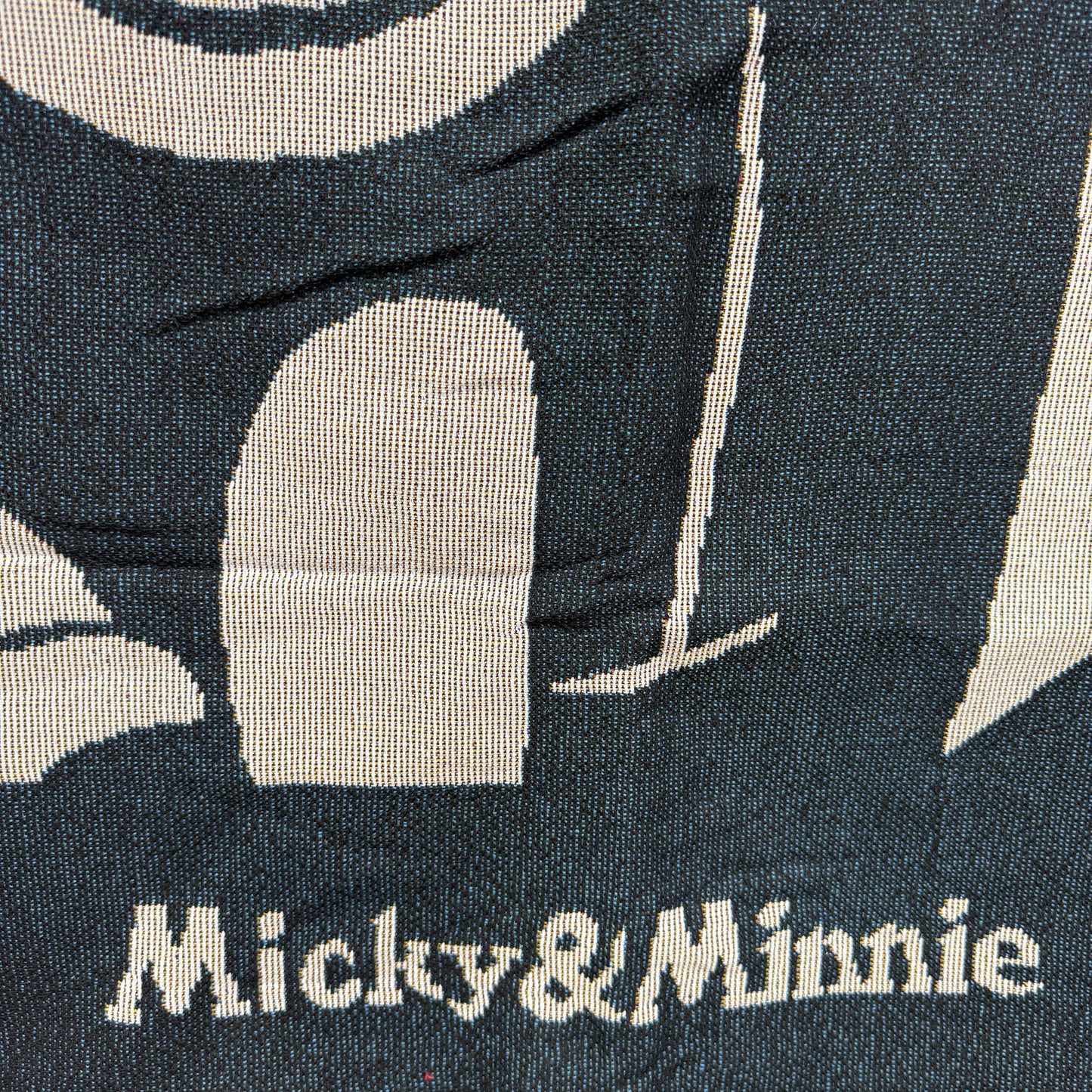 Vintage Mickey & Minnie Mouse Woven Tapestry | Classic Disney Character Blanket - Fucolina