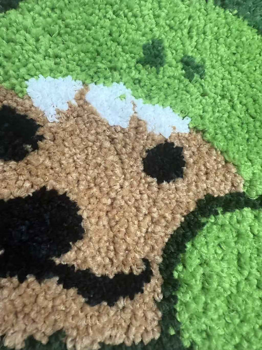 Cute Dinosaur-costumed Bear Flocked Carpet