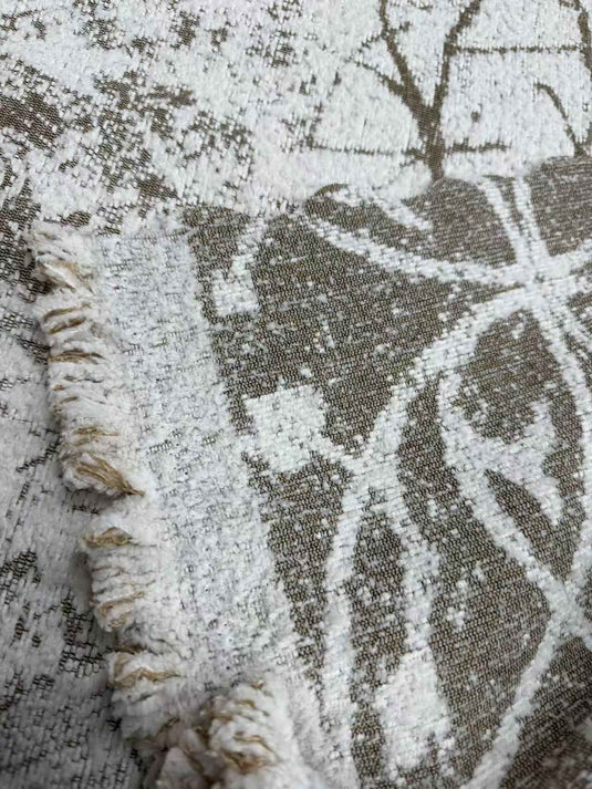 Vintage Art Patchwork Furry Yarn Sofa Throw