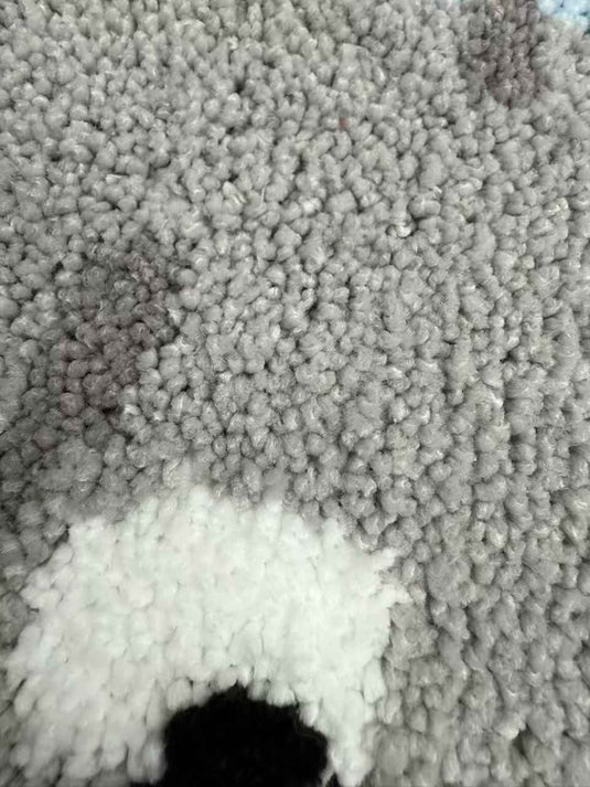 Cute Schnauzer Flocked Carpet