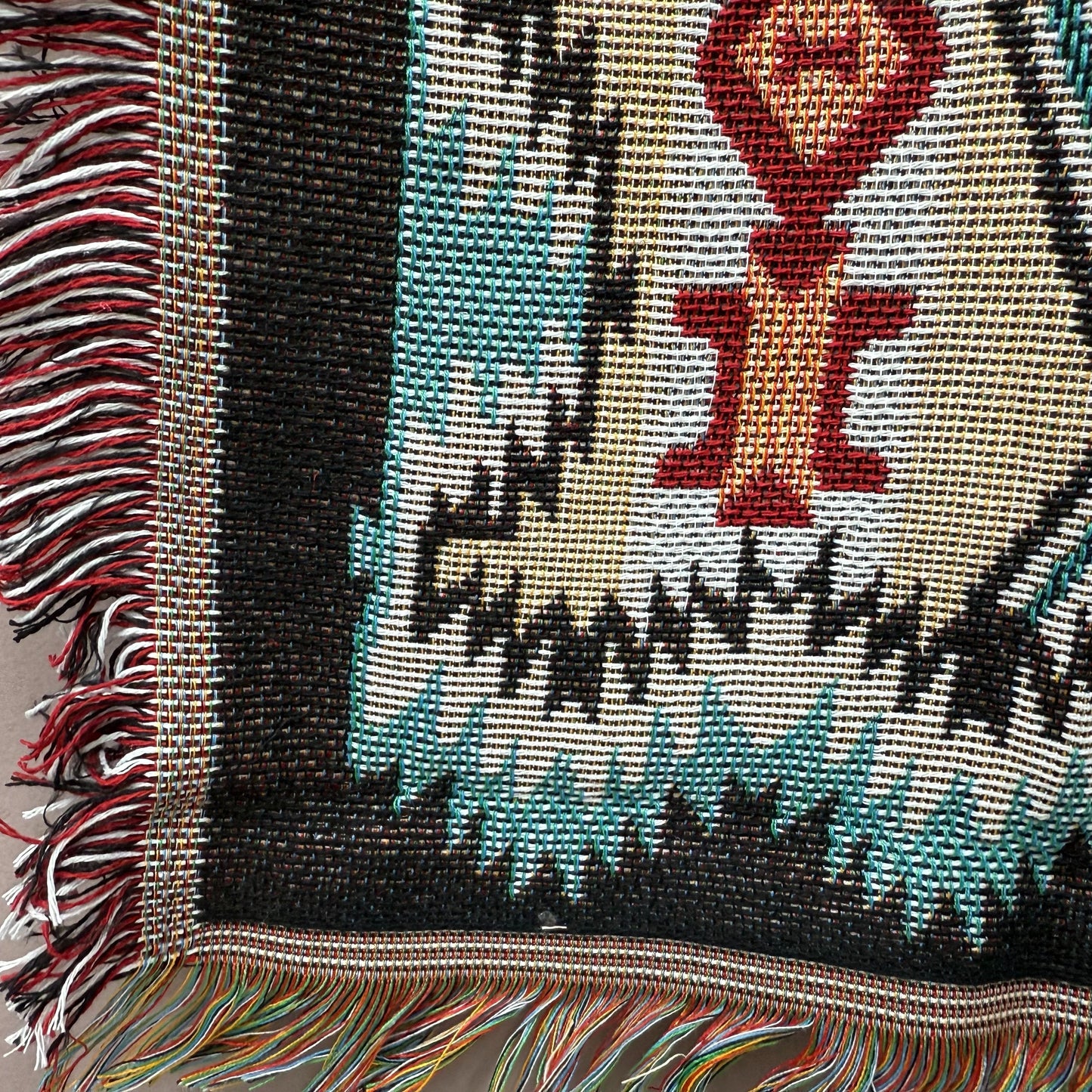 Vibrant Southwestern Aztec Woven Tapestry | Geometric Tribal Boho Blanket - Fucolina