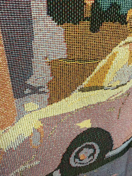 French Street Scene Art Jacquard Tapestry