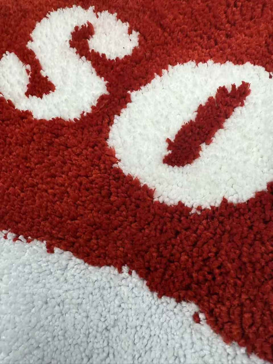 Trendy Letter Pattern Flocking Carpet