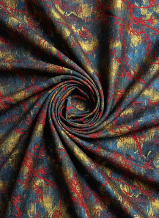 Zen Bamboo Branch Chenille Jacquard Fabric