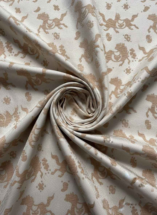 New Chinese Auspicious Beast Pattern Chenille Jacquard Fabric