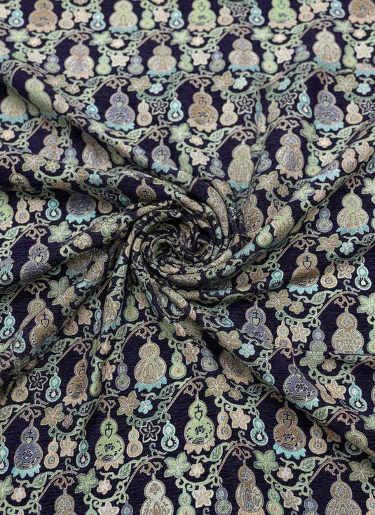 New Chinese style gourd pattern chenille jacquard fabric