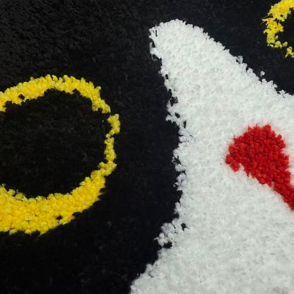 Cute Cat Shaped Tufted Rug | Cartoon Cat Head Mat | Fun & Unique Accent Rug - Fucolina