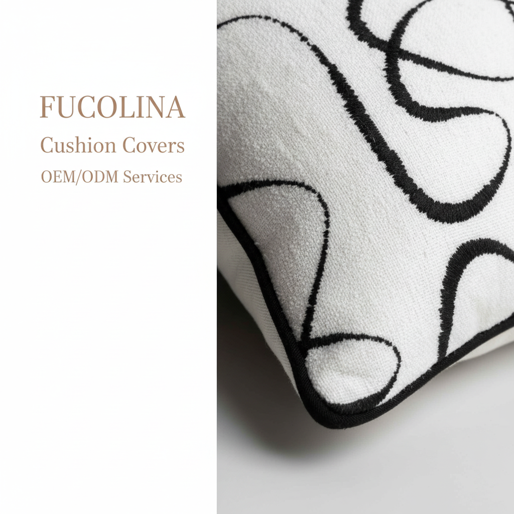FUCOLINA Abstract Curve Cushion Detail
