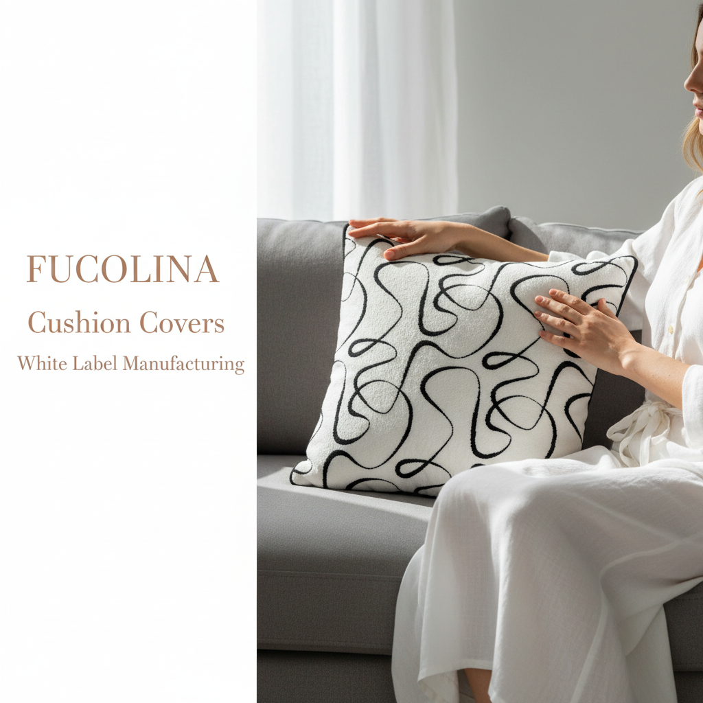 FUCOLINA Abstract Curve Cushion Lifestyle