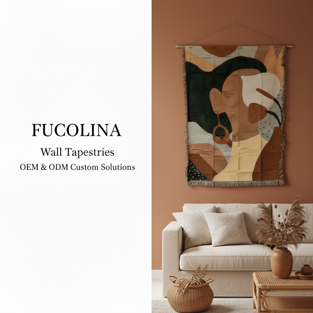 FUCOLINA Abstract Portrait Tapestry — Scene