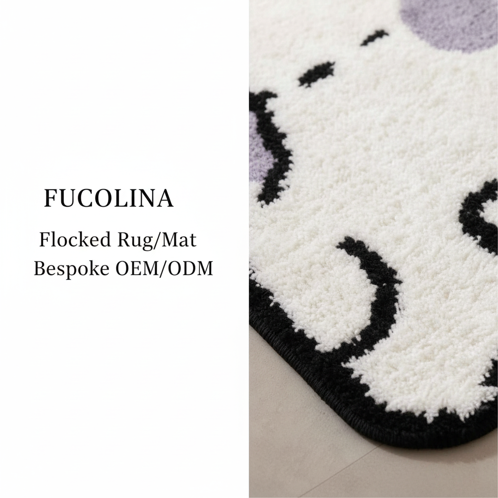FUCOLINA Cloud Flocked Rug - Detail Macro