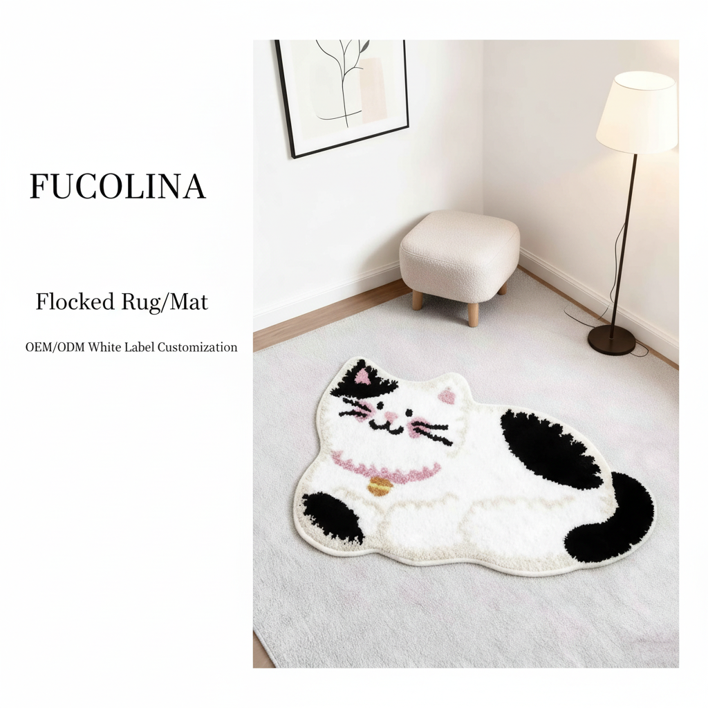 FUCOLINA Flocked Rug - Interior Setting