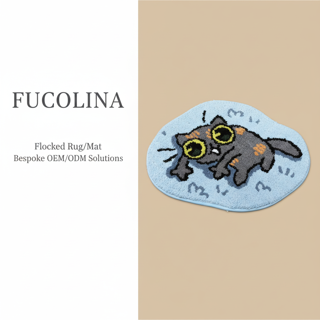 FUCOLINA Flocked Rug - Warm Beige Background