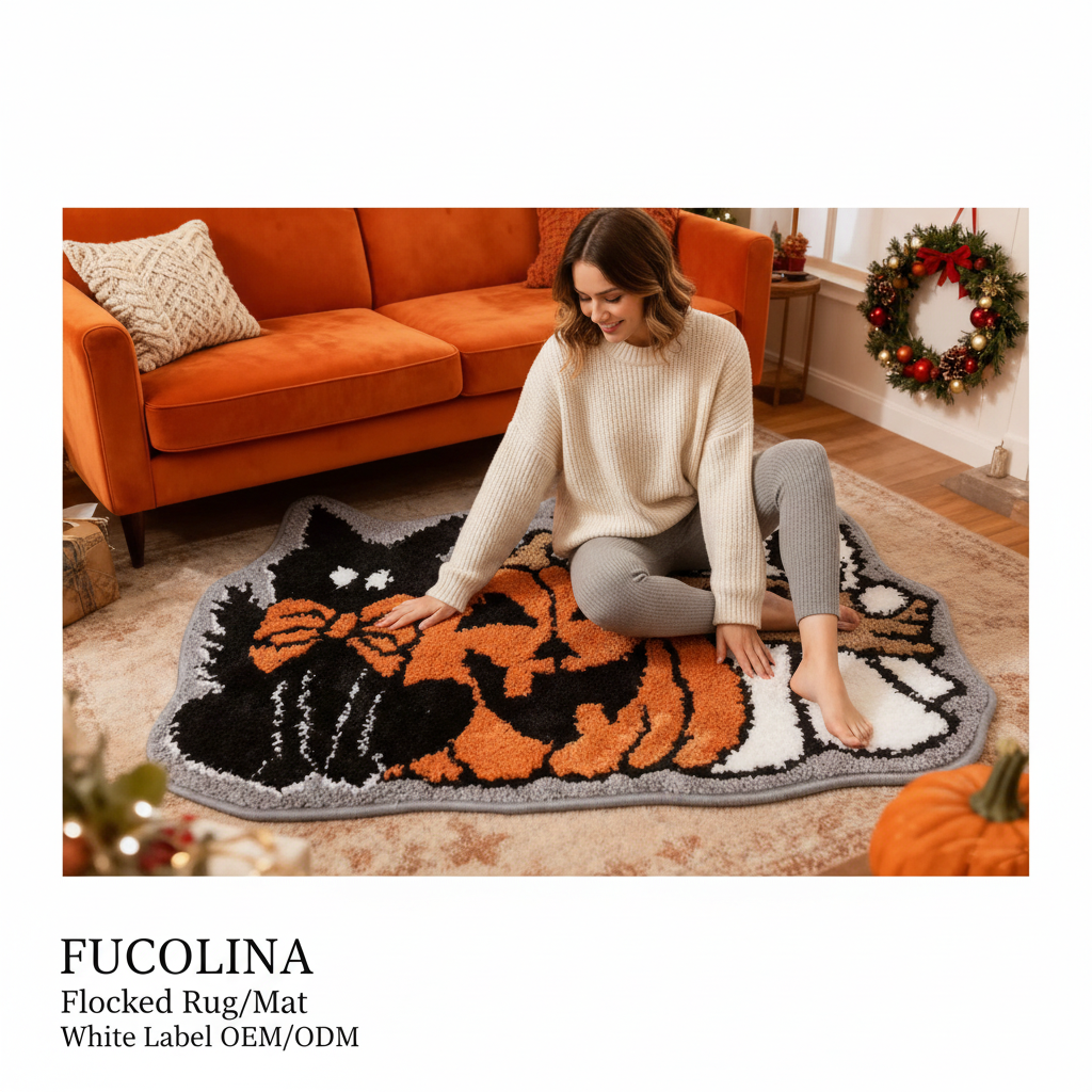 FUCOLINA Halloween Flocked Mat Lifestyle