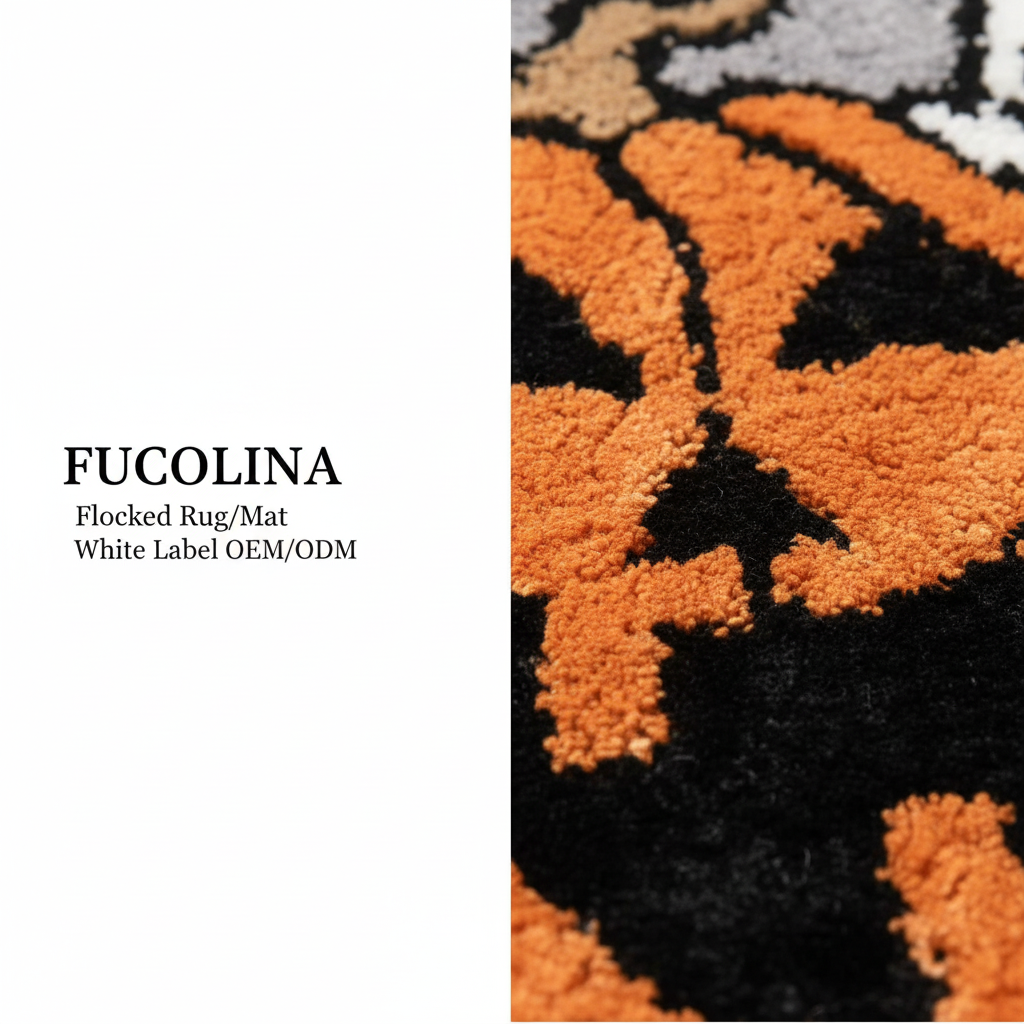 FUCOLINA Halloween Flocked Mat Material Detail