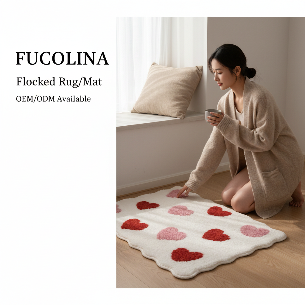FUCOLINA Heart Flocked Rug - Lifestyle Editorial
