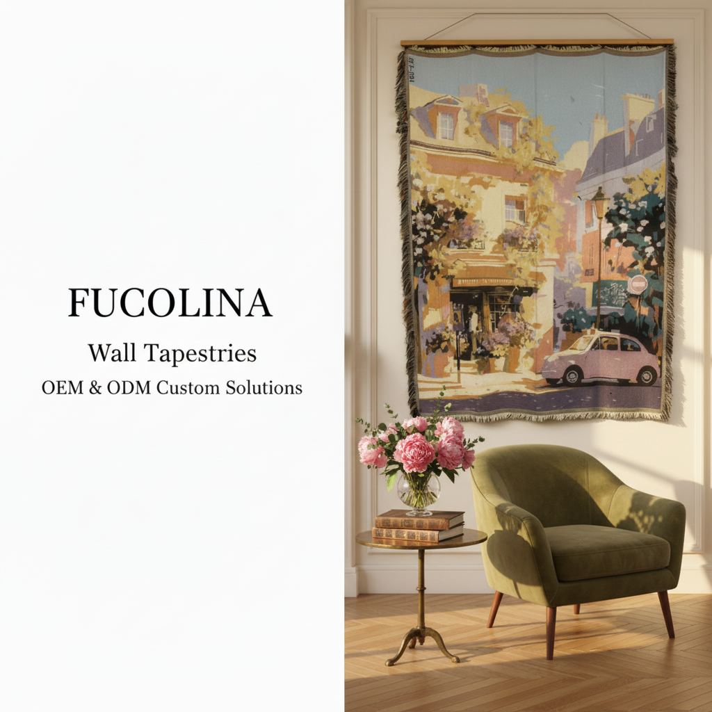 FUCOLINA Paris Street Tapestry — Scene v2