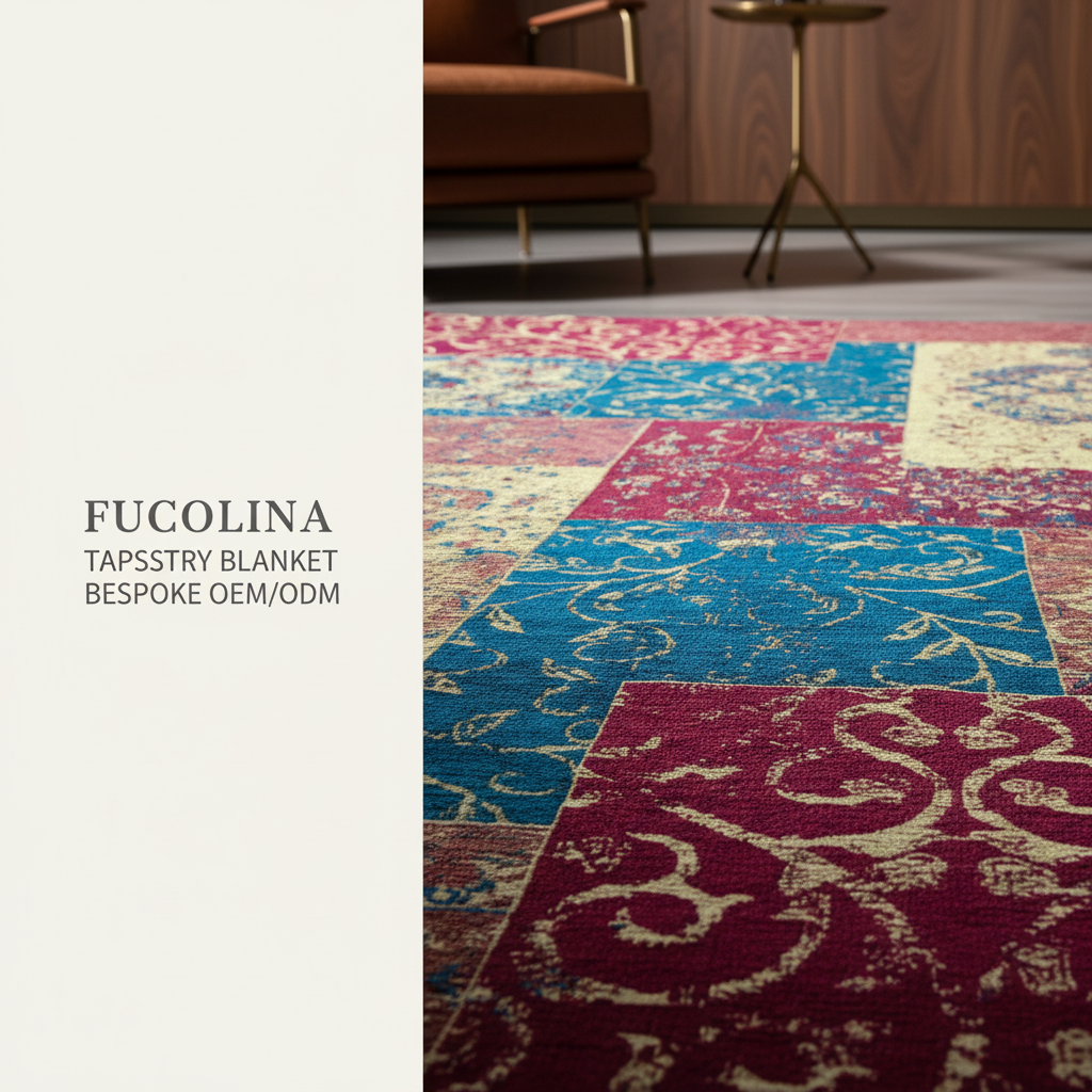 FUCOLINA Tapestry Blanket - Detail & Material Contrast