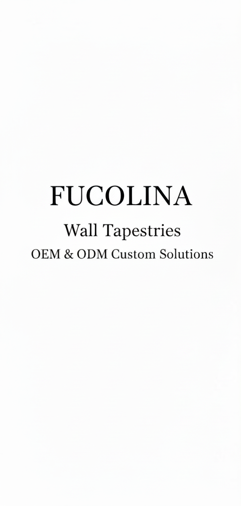 Abstract Brushstroke Calligraphy Jacquard Wall Tapestry | Black & White | OEM/ODM Low MOQ
