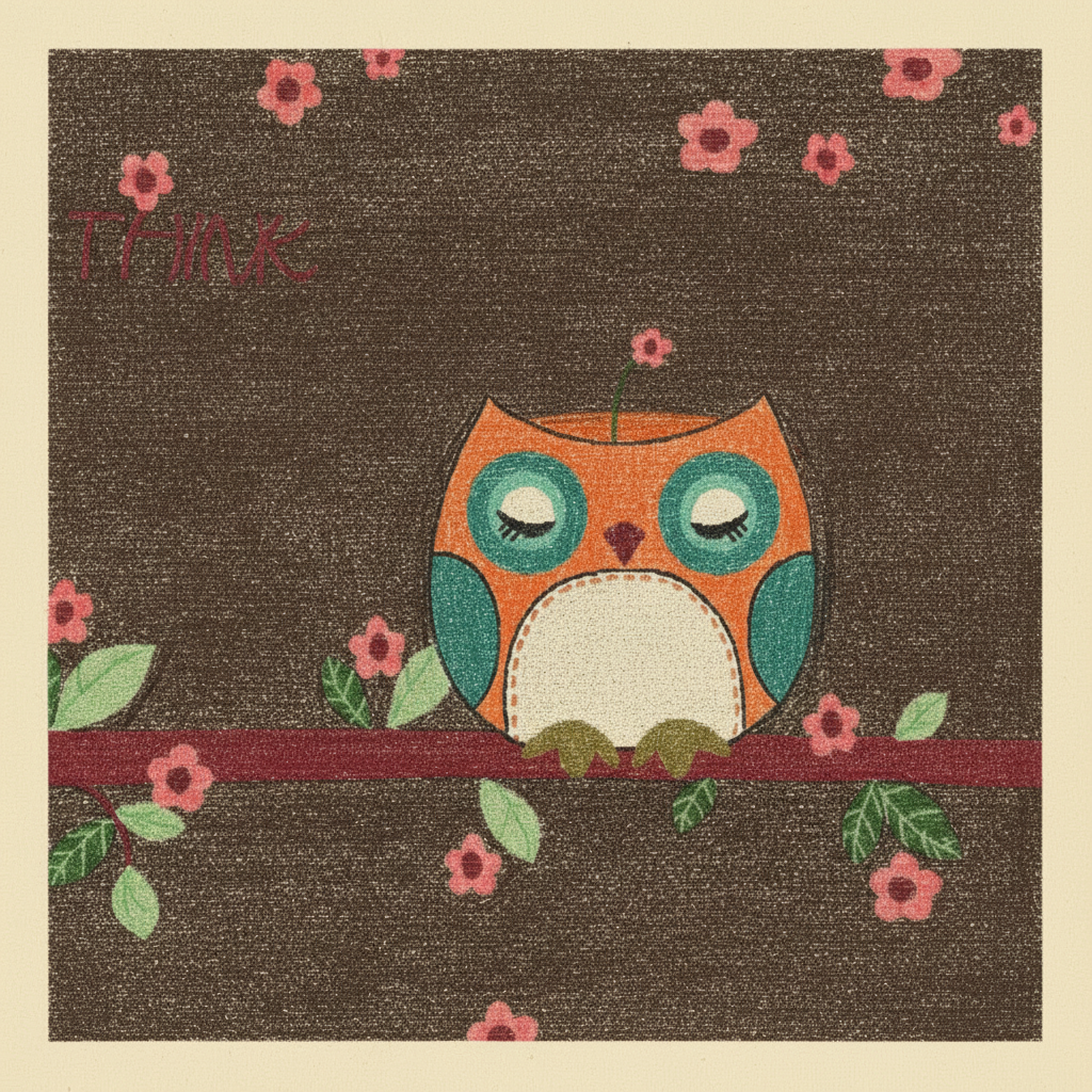 Owl Pattern Full Bleed