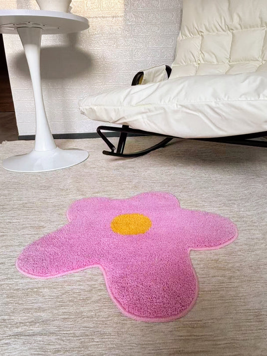 Pink Flower - Shaped Carpet - Fucolina