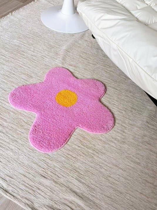 Pink Flower - Shaped Carpet - Fucolina