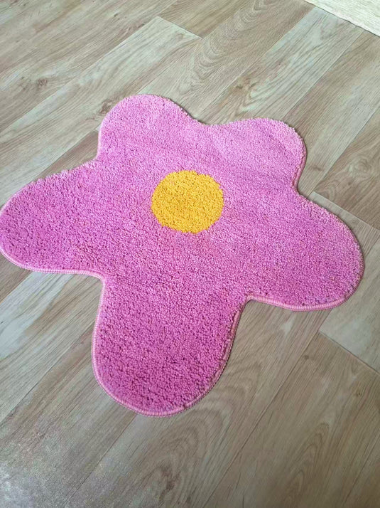 Pink Flower - Shaped Carpet - Fucolina